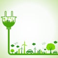 Save Nature Concept with Ecocity
