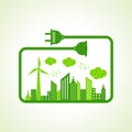 Save Nature Concept with Ecocity