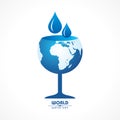 Save Nature Concept - World Water Day Royalty Free Stock Photo