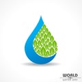 Save Nature Concept - World Water Day Royalty Free Stock Photo