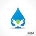 Save Nature Concept - World Water Day Royalty Free Stock Photo