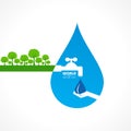 Save Nature Concept - World Water Day Royalty Free Stock Photo