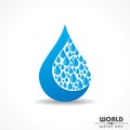 Save Nature Concept - World Water Day Royalty Free Stock Photo