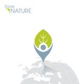 Save Nature Icon Royalty Free Stock Photo