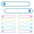 Save note icons in rounded color menu buttons Royalty Free Stock Photo