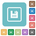 Save object rounded square flat icons