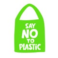 Say NO to plastic square vector image. The plastic free zero waste environment protection vector desing for a poster, flyer