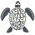 save our sea turtles Royalty Free Stock Photo