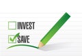 Save over investing. illustration design Royalty Free Stock Photo