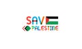 save Palestine text vector, poster about Palestine and the Al-Aqsa mosque Royalty Free Stock Photo