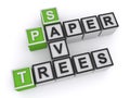 Save paper save trees word blocks