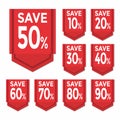 Save percent sticker price tag