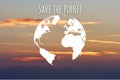 Save the Planet background. Earth Day, Ecology and Nature concepts. Royalty Free Stock Photo