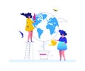 Save the planet - colorful flat design style illustration Royalty Free Stock Photo