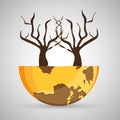 Save planet design. ecology icon. Think green concept, vector illustration Royalty Free Stock Photo