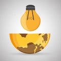 Save planet design. ecology icon. Think green concept, vector illustration Royalty Free Stock Photo