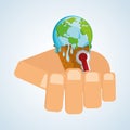 Save planet design. ecology icon. Think green concept Royalty Free Stock Photo