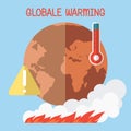 Save planet. Earth day. Climate change Global warming concept. Change planet Royalty Free Stock Photo