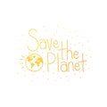 Save the planet label icon