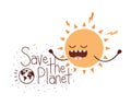 Save the planet label icon