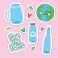 Save planet stickers