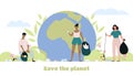 Save planet vector poster