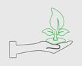 Save Plant line Icon