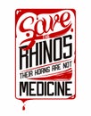 Save the rhino logo