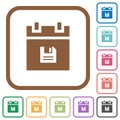 Save schedule data simple icons