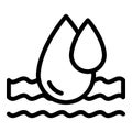 Save sea water icon outline vector. Clean drop Royalty Free Stock Photo