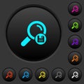 Save search results dark push buttons with color icons