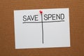 Save Spend Concept Royalty Free Stock Photo