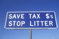 Save Tax $'s sign Royalty Free Stock Photo