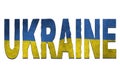 Save Ukraine banner, stop war