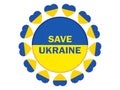 Save Ukraine, Ukraine Flag Praying Concept