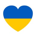 Save Ukraine, yellow blue heart in flag colors