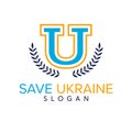 Save Ukraine vector graphic design.