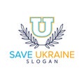 Save Ukraine vector graphic design.