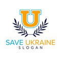 Save Ukraine vector graphic design.