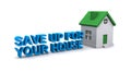 Save up for your house on white Royalty Free Stock Photo