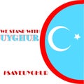 Save Uyghur vector Illustration. Uyghur people and the world. Uyghur people been discriminate by their government. Freedom from di