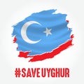 Save Uyghur vector Illustration