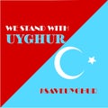 Save Uyghur vector Illustration. Uyghur people and the world. Uyghur people been discriminate by their government. Freedom from di