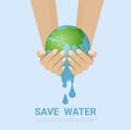 Save water concept, Infographic water eco illustration Royalty Free Stock Photo