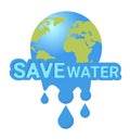 Save water concept, Infographic water eco illustration Royalty Free Stock Photo