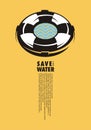 Save the water conceptual poster idea Royalty Free Stock Photo