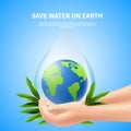 Save Water On Earth Advertising Poster