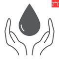 Save water glyph icon Royalty Free Stock Photo