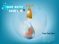 Save water Save life concept.