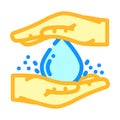 save water water saving color icon vector illustration Royalty Free Stock Photo